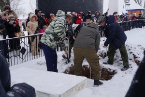 Астраханские и ростовские поисковики приняли участие в перезахоронение бойцов Красной армии на хуторе Чапаев